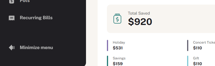 The minimize menu button